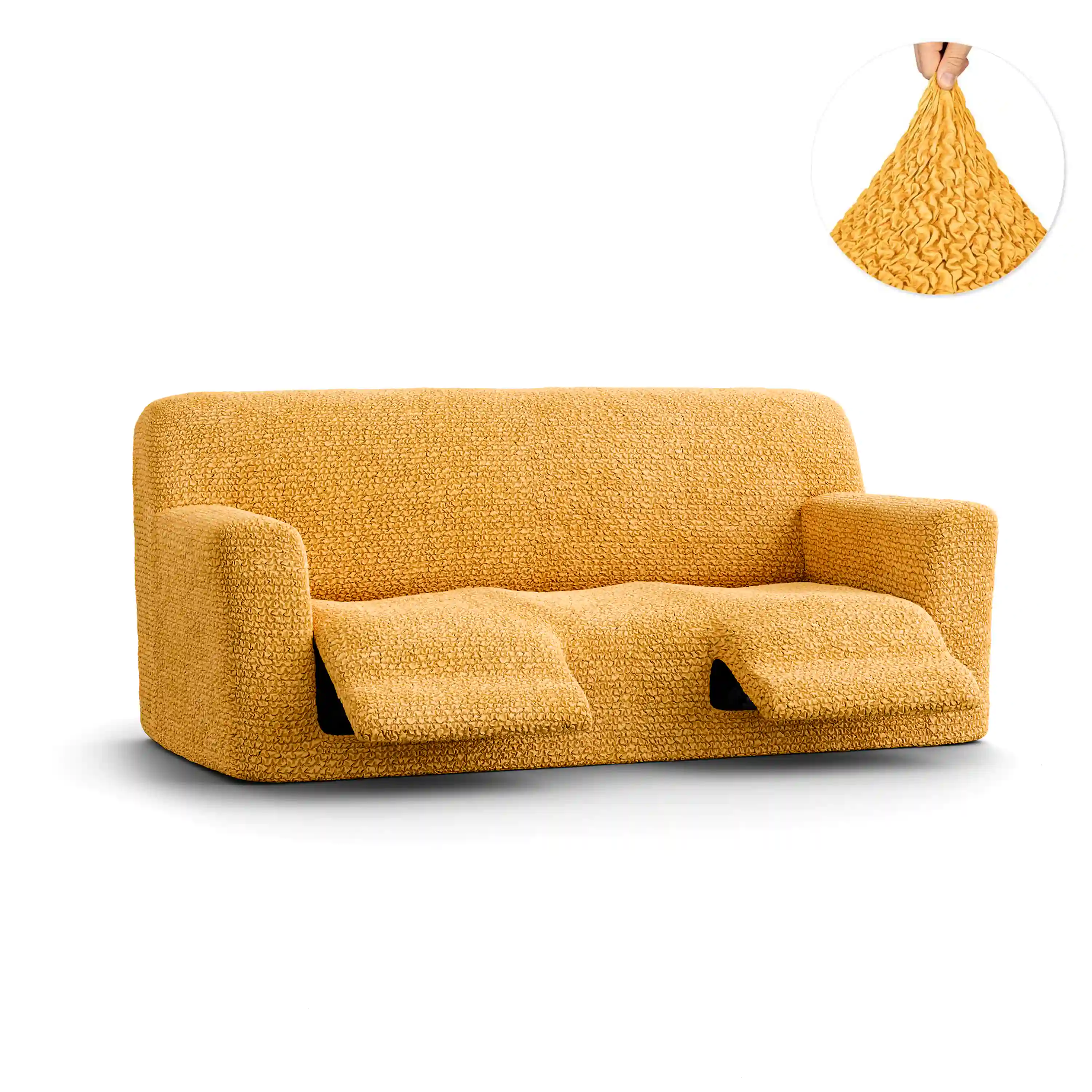3 Seater Recliner Sofa Cover - Mango, Microfibra